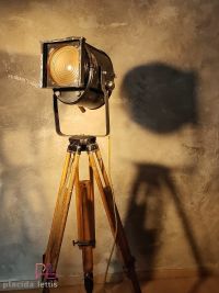 Spotlight da cinema vintage Cremer Paris con lente di Fresnel, anni '50 – miniatura 3