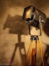 Spotlight da cinema vintage Cremer Paris con lente di Fresnel, anni '50 – miniatura 4