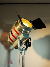 Faro da teatro vintage originale IFF azzurro e rosso con treppiede, anni '60 – miniatura 8