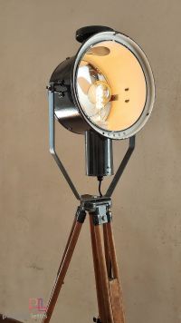 Lampada con treppiede vintage originale con specchio, Ungheria anni '50 – miniatura 5