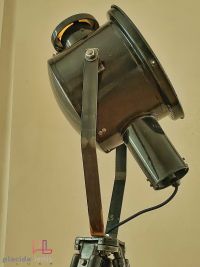 Lampada con treppiede vintage originale con specchio, Ungheria anni '50 – miniatura 11