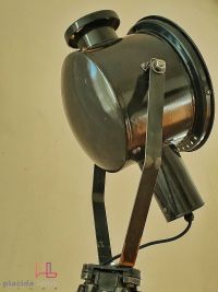 Lampada con treppiede vintage originale con specchio, Ungheria anni '50 – miniatura 12