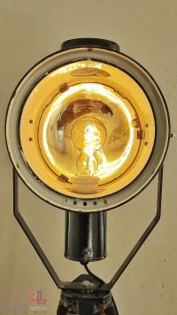 Lampada con treppiede vintage originale con specchio, Ungheria anni '50 – miniatura 10