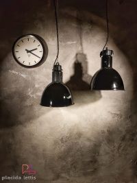 Lampada a sospensione vintage originale stile Bauhaus nera, 35 cm – miniatura 4