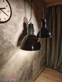 Lampada a sospensione vintage originale stile Bauhaus nera, 35 cm – miniatura 5
