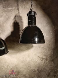 Lampada a sospensione vintage originale stile Bauhaus nera, 35 cm – miniatura 7