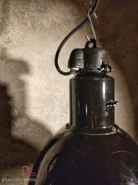 Lampada a sospensione vintage originale stile Bauhaus nera, 35 cm – miniatura 9