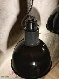 Lampada a sospensione vintage originale stile Bauhaus nera, 35 cm – miniatura 10