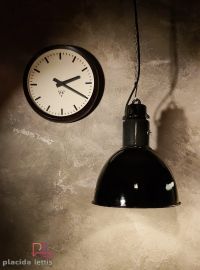 Lampada a sospensione vintage originale stile Bauhaus nera, 35 cm – miniatura 17