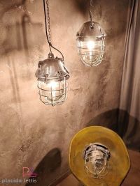 Original vintage explosion-proof pendant light by Polam, Poland 1970s – miniatura 3