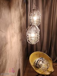 Original vintage explosion-proof pendant light by Polam, Poland 1970s – miniatura 7
