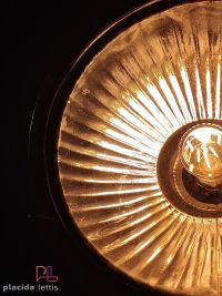 Faro da teatro vintage originale verde con specchio a raggi, Polonia – miniatura 10