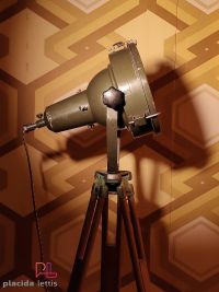 Faro da teatro vintage originale verde con specchio a raggi, Polonia – miniatura 15