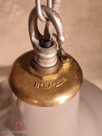 Lampada a sospensione vintage originale Benjamin RLM smaltata, anni '50 – miniatura 14