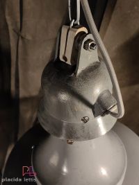 Lampada a sospensione vintage originale con vetro opalino, Verona anni '50 – miniatura 19