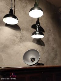 Lampada a sospensione vintage originale piccola nera, URSS anni '70 – miniatura 5