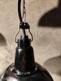Lampada a sospensione vintage originale piccola nera, URSS anni '70 – miniatura 16