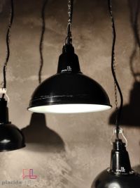 Lampada a sospensione vintage originale piccola nera, URSS anni '70 – miniatura 11