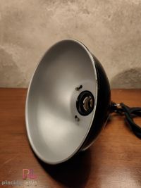 Lampada a sospensione vintage originale piccola nera, URSS anni '70 – miniatura 12