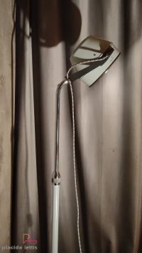Lampada da terra vintage originale medica azzurra, Budapest anni '60 – miniatura 4