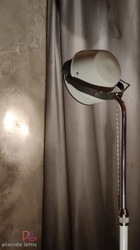 Lampada da terra vintage originale medica azzurra, Budapest anni '60 – miniatura 10