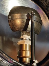 Faro da teatro vintage originale nero martellato con ottone, Italia – miniatura 20