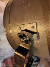 Faro da teatro vintage originale nero martellato con ottone, Italia – miniatura 21