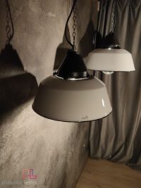 Lampada a sospensione vintage originale bianca, Ungheria anni '60 – miniatura 8