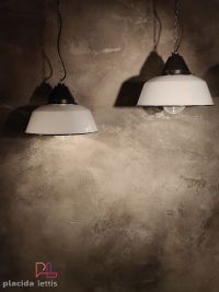 Lampada a sospensione vintage originale bianca, Ungheria anni '60 – miniatura 13