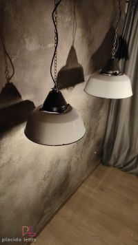 Lampada a sospensione vintage originale bianca, Ungheria anni '60 – miniatura 2