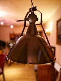 Bellissima lampada industriale, provenienza ex DDR, prodotta negli anno 60. – miniatura 1