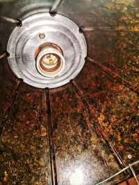 Original vintage pendant light in brown bakelite, East Germany 1970s – thumbnail 24