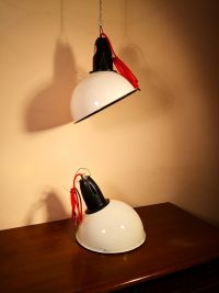 Original vintage pendant light with diagonal-cut shade, Russia 1970s – thumbnail 2
