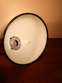 Original vintage pendant light with diagonal-cut shade, Russia 1970s – thumbnail 3