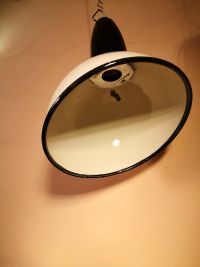 Original vintage pendant light with diagonal-cut shade, Russia 1970s – thumbnail 9