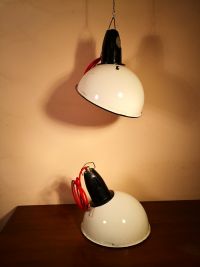 Original vintage pendant light with diagonal-cut shade, Russia 1970s – thumbnail 6