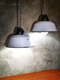 Original vintage WAS-FEM pendant light in white, Hungary 1960s – thumbnail 5