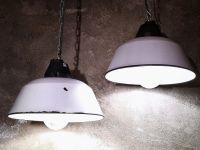 Original vintage WAS-FEM pendant light in white, Hungary 1960s – thumbnail 4