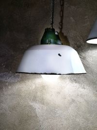 Original vintage WAS-FEM pendant light in white, Hungary 1960s – thumbnail 2