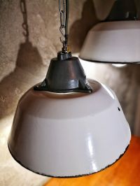 Original vintage WAS-FEM pendant light in white, Hungary 1960s – thumbnail 9