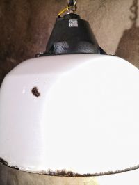 Original vintage WAS-FEM pendant light in white, Hungary 1960s – thumbnail 8