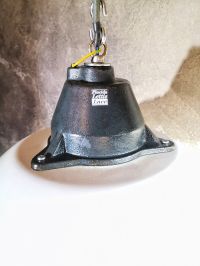 Original vintage WAS-FEM pendant light in white, Hungary 1960s – thumbnail 7