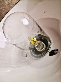 Original vintage WAS-FEM pendant light in white, Hungary 1960s – thumbnail 10