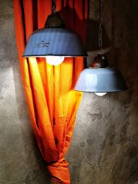 Original vintage WAS-FEM pendant light in blue-grey, Hungary 1960s – thumbnail 9