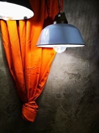 Original vintage WAS-FEM pendant light in blue-grey, Hungary 1960s – thumbnail 8