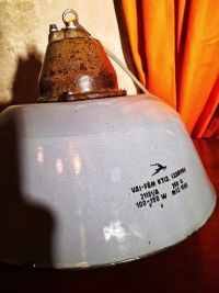 Original vintage WAS-FEM pendant light in blue-grey, Hungary 1960s – thumbnail 10