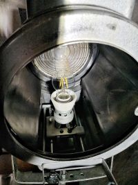 Spotlight vintage originale con lente di Fresnel convessa, URSS anni '80 – miniatura 12