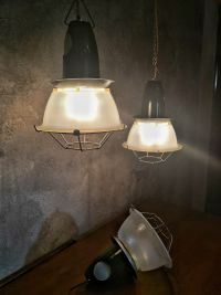 Small original vintage pendant light with translucent shade, Russia 1970s – thumbnail 5