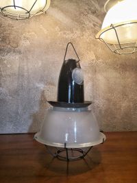 Small original vintage pendant light with translucent shade, Russia 1970s – thumbnail 9