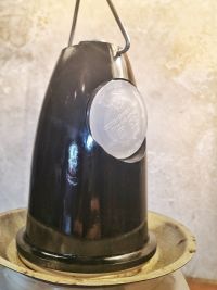 Small original vintage pendant light with translucent shade, Russia 1970s – thumbnail 7